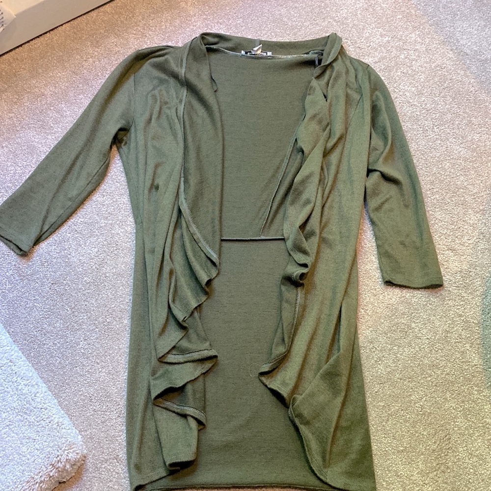 Studio works green cardigan